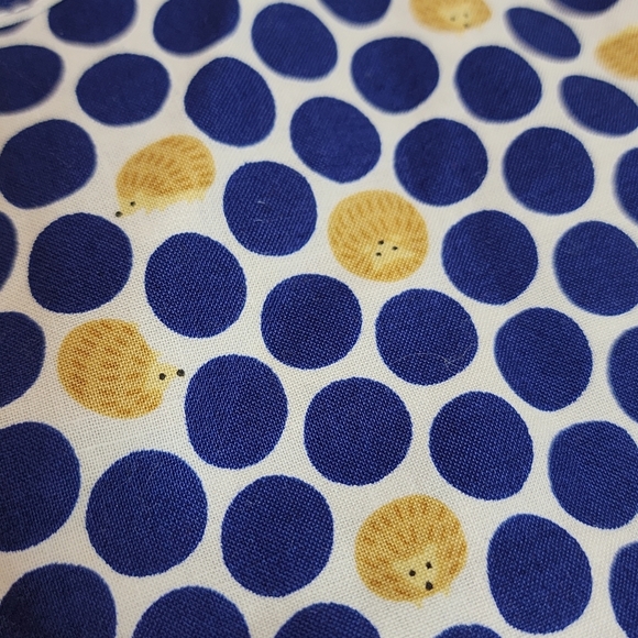 NWT Smiling Button Hedgehog Navy Polka Dot Cotton Dress Pockets Size 5 - Picture 12 of 16